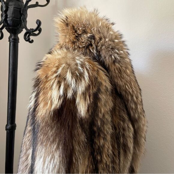 ♥️Luxurious Japanese Tanuki Fur Stroller Coat Vintage 1980s - Picture 5 of 16